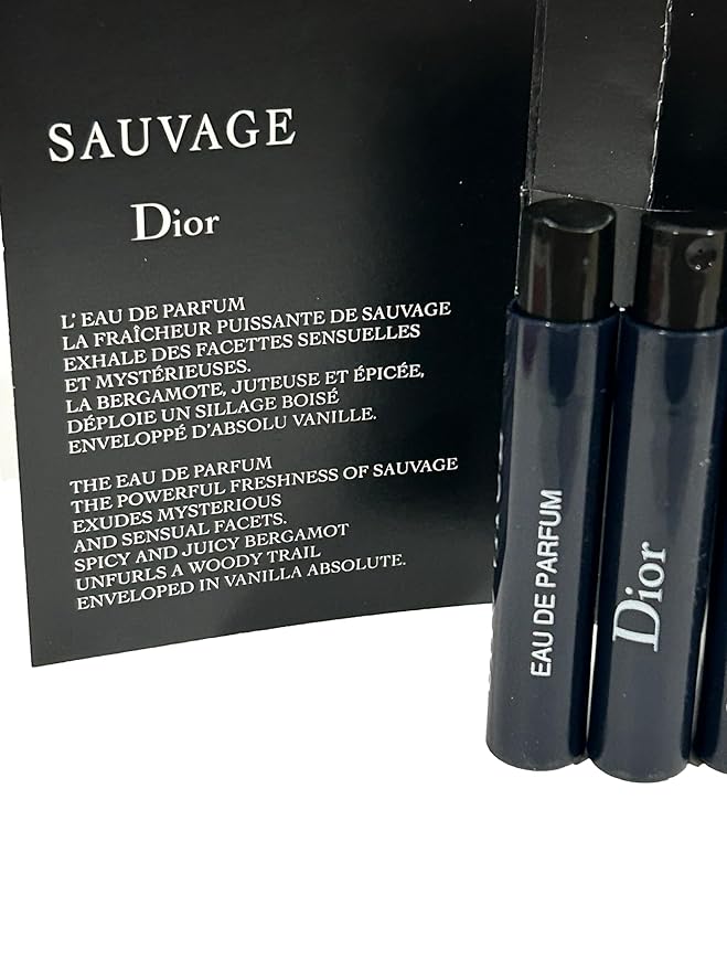 Dior Christian SAUVAGE MEN Sample Perfume EDP Vial 1 ml /0.03 oz - 3 PCS - Set of 3