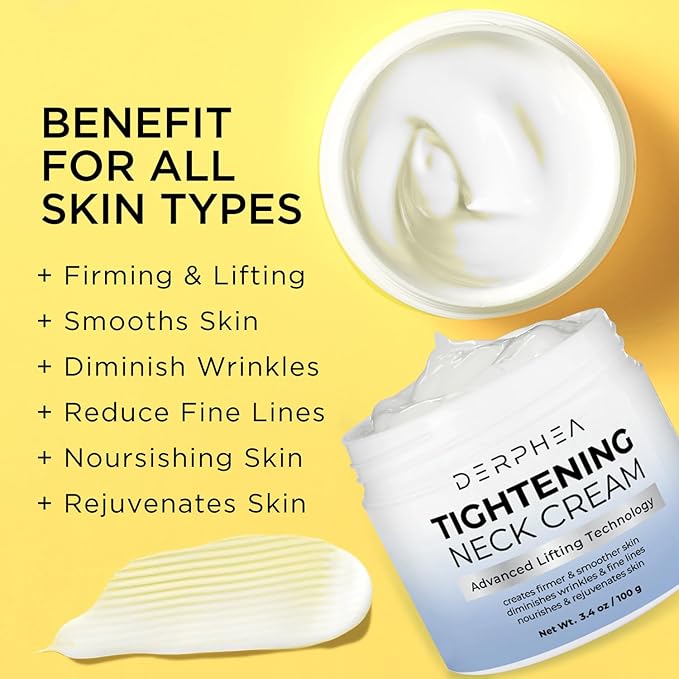 Neck Tightening Cream, Neck Cream, Face Firming Cream For Tightening & Firming, Fine lines, Loose & Sagging Skin On Face, Neck, Decollete Or Other Skin Areas-3.4 Oz (Package may different)