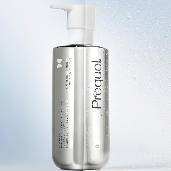 Skin Gleanser, Moisturizing Glycerin Face Wash, Body Wash 2-Pack. Professional Strength Face Cleanser for Women. Unscented Sensitive and Dry Skin Face Wash. 13.5oz (each) Pump Bottles