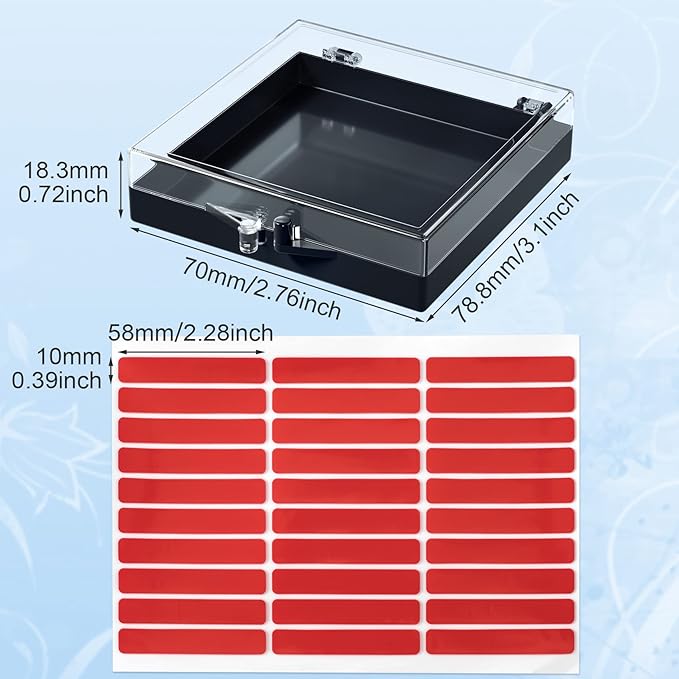 ANCIRS 25 Pack Acrylic Nail Storage Box for DIY Press-on Nails Holder & 60pcs Double Sided Adhesive Nail Display Tape, Artificial Nail Stand Packaging Organizer Case & Fake Nail Tip Tapes for Nail Art