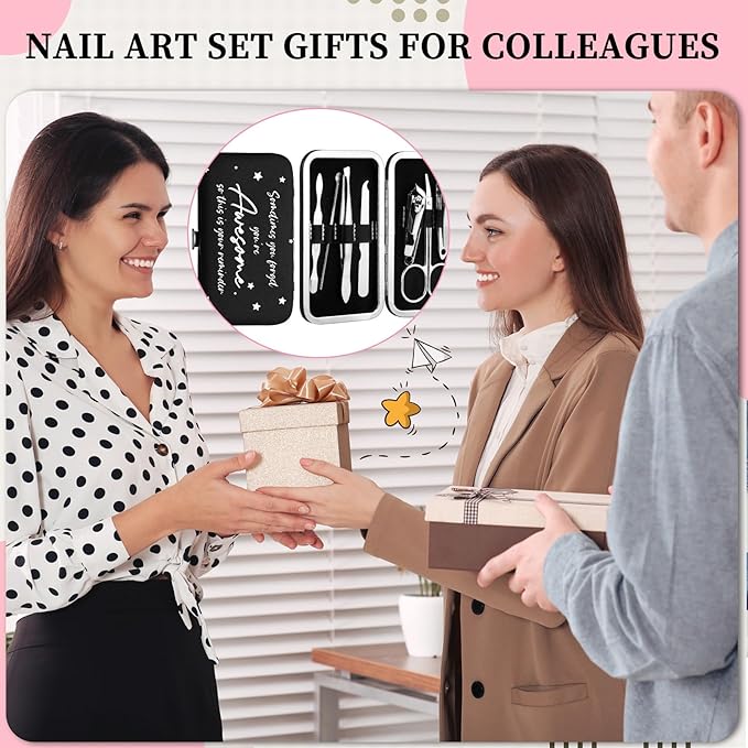 24 Set Manicure Kit Bulk Nail Clippers 7 in 1 Stainless Steel Grooming Nail Kit Employee Teacher Appreciation Gift Bulk Professional Pedicure Tool for Women Personal Care(Black)