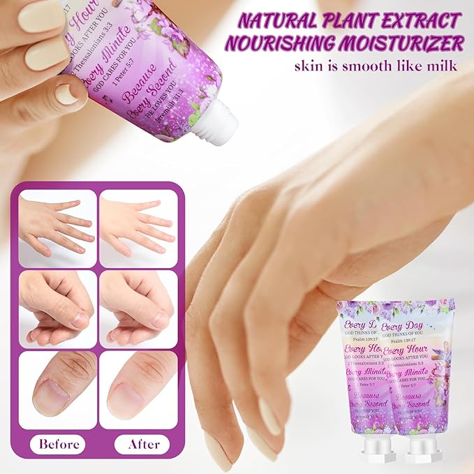 50 Pack Christian Hand Lotion Bulk Gifts for Women Mother Day Bible Mini Travel Hand Lotion Bulk for Stocking Stuffers Gifts Women Church Appreciation Teachers Coworkers(Cross)