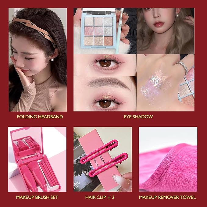 mother's day gift Spa Gift Baskets for Women, birthday gifts Skincare Set for Teen Girls Make up Cosmetic Bag, 12pcs Rose & Vanilla spa kit for women gift set, Birthday Gifts, Daughter Gift Set