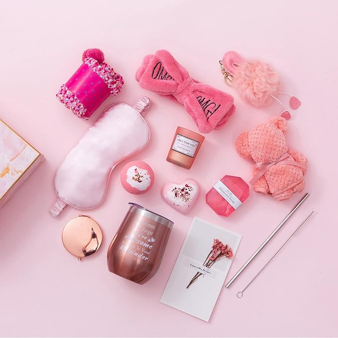 Gifts Basket for Women - Birthday Gifts for Women,Women Gifts Set Contains 13 Items Unique Female Gift Ideas,Relaxing Care Package Self Care Gift Box for Women Mom Wife Bestie Sister
