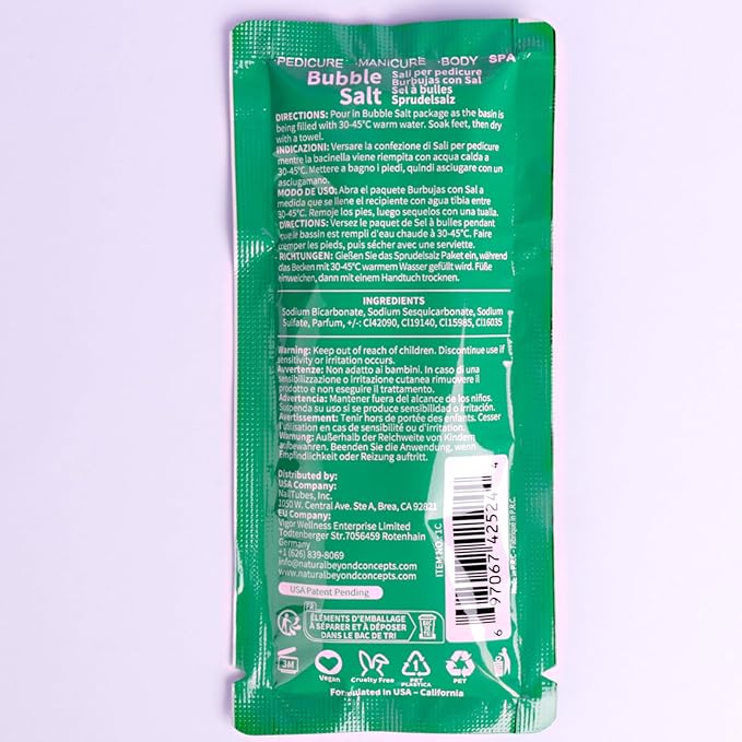 Pedicure Kit Foot Soak Set: Bubble Salt, Sugar Scrub, Massage Mask, Massage Lotion in a Box, 4 Step Foot Spa Kit for Dry Feet,Tired Feet (1 Set Eucalyptus)