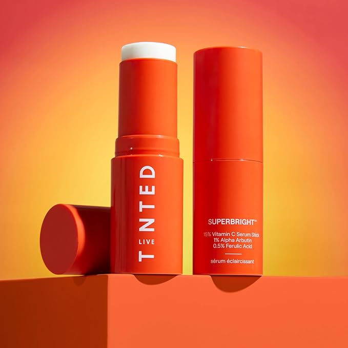 Live Tinted Superbright 15% Vitamin C Face Serum Stick - Balm to Serum Stick - Brightens Uneven Skin Tone & Texture, Targets Fine Lines & Wrinkles, 0.5 oz / 15g