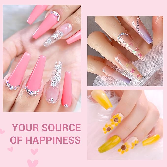 SAVILAND Acrylic Nail Kit – Nails Kit Acrylic Set with Nail Drill Brushes Gel Polish Clear Nails Tips Nail Art Tools Nail Stuff for Starters DIY Christmas Gift