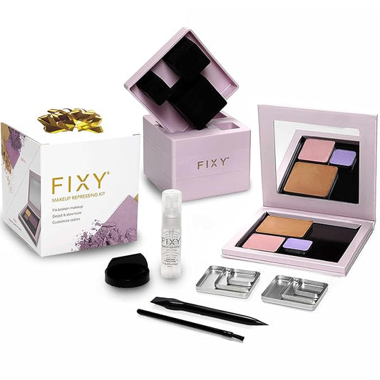 FIXY Makeup Repair Kit - Repressing tool for Eyeshadows, Blush & Highlighter or Depot | Organize Makeup Square Pans in Makeup Palette with Mirror | Makeup Artist Must Haves