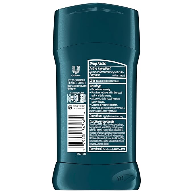 Degree Men’s Antiperspirant Deodorant, Cool Rush, 5-Pack – Giannis Antetokounmpo “Greek Freak” Limited Edition, 72H Sweat & Odor Protection, 2.7 Oz Ea