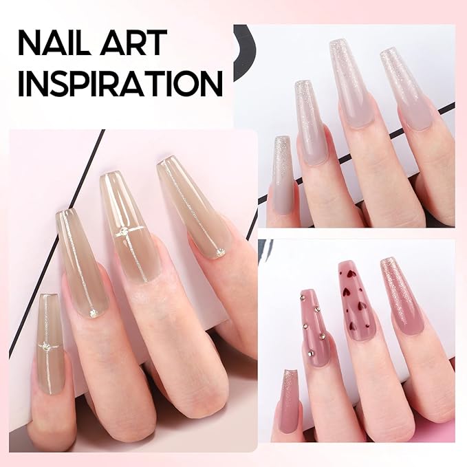 COSCELIA 41pcs Poly Nail Gel Kit Starter Kit with U V Light and Drill, 15 Colors 16ML Nail Extension Gel for Beginners with Everything Professional Nail Lamp Gifts for Women