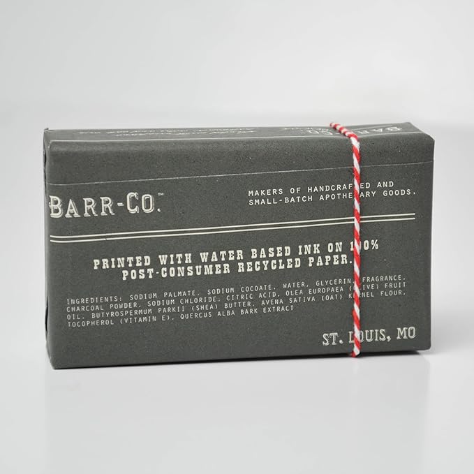 BARR-CO. Reserve Triple-Milled Bar Soap, Earthy Tobacco Scent with Woody Notes, Shea Moisturizing Soap, All-Natural Soap for Women & Men, 6 oz
