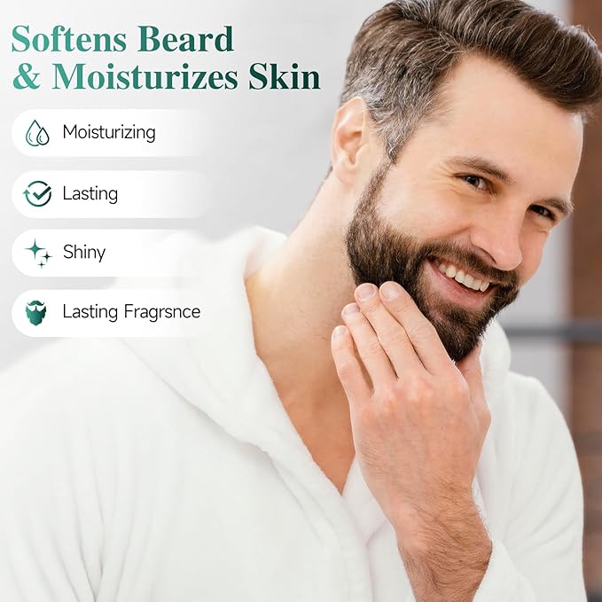Beard Balm for Men & Conditioning Beard Wax - Made with Castor Oil Natural and Organic Ingredients - Hydrates & Thickens Facial Hair Growth- 2 Ounce Tin (Cedarwood)