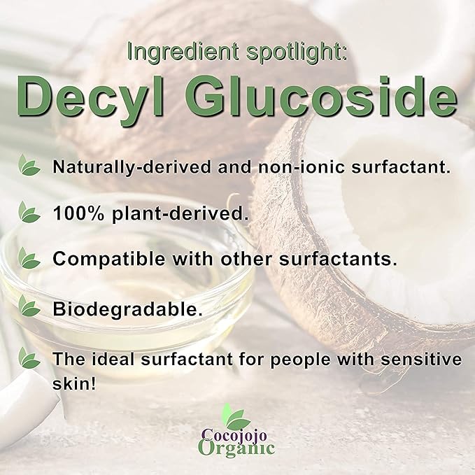 Dr Joe Lab Decyl Glucoside Natural Surfactant - Surfactants for Soap Making, Lauryl Glucoside, DIY Shower Gel, Skin Care, Body and Face Wash, Plant Derived, Natural - 8 Oz