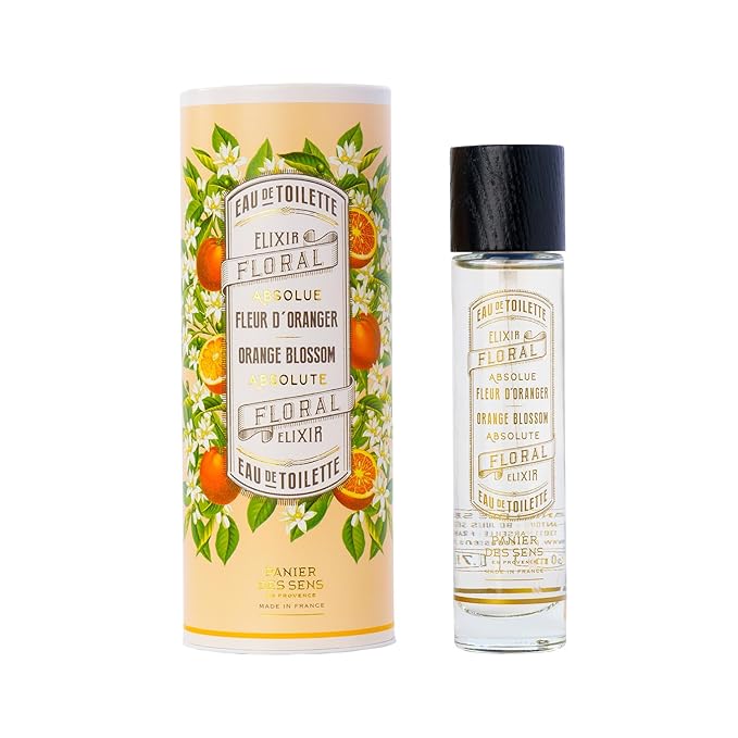 Panier des Sens - Orange Blossom Eau de Toilette + Roll-on Travel Perfume - Light, Natural & Floral Fragrance - Mini Set - Women's Eau de Toilette - 0.3 + 1.7 Floz