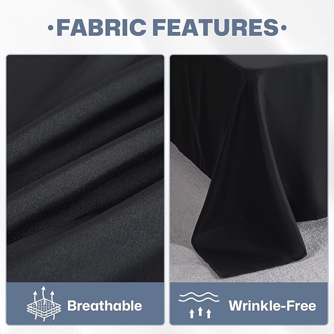 Lavisun Flat Sheets 2 Pack,Hotel Quality Flat Bed Sheets,Brushed Microfiber Bed Sheets, Bulk Sheets for Massage, Home, Dorm (Black,Full)