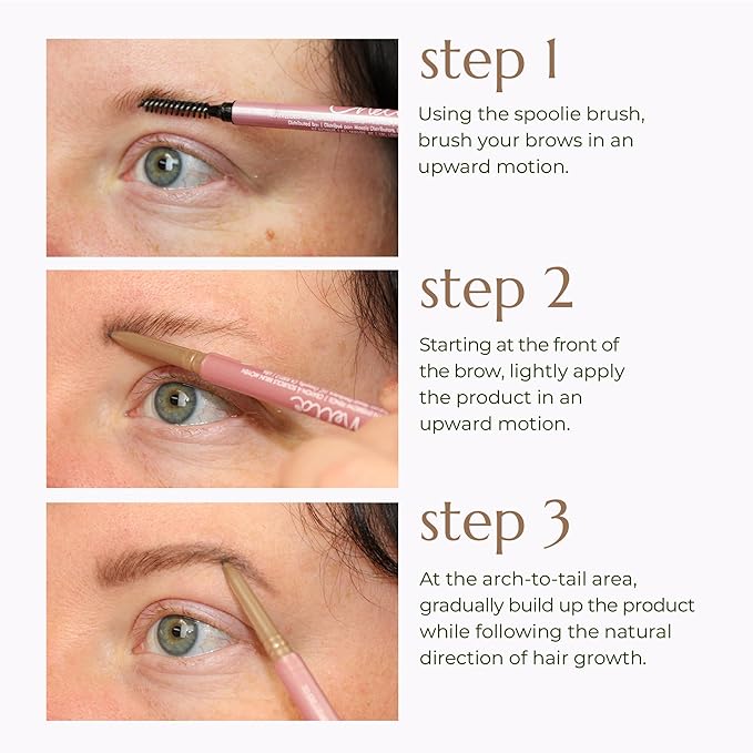 Chella Eyebrow Pencil - Vegan, Gluten Free, Cruelty Free, Paraben Free, Long Wearing, Smooth Consistency (Elegant Ebony)