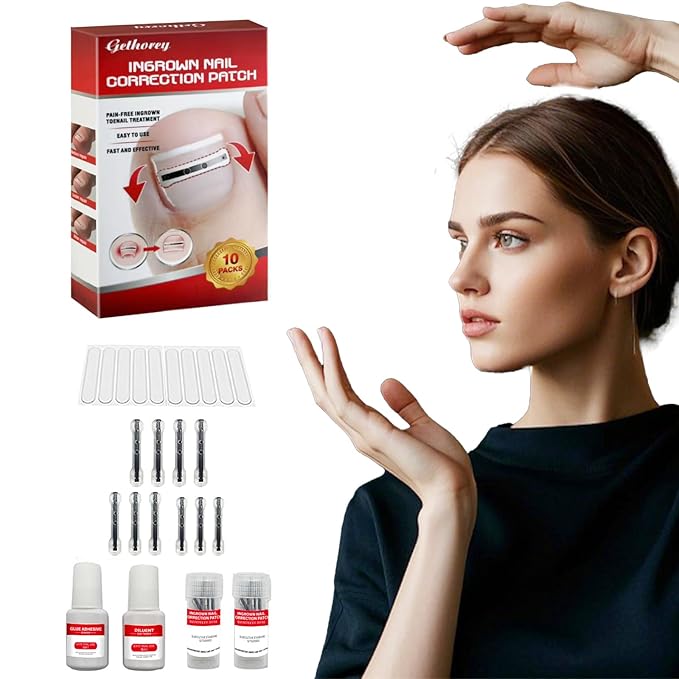 Ingrown Toenail Treatment, 10 packs Titanium Alloy Ingrown Toenail Corrector for all size foot, Ingrown Toenail Removal Kit for Curved Nail Repair, at Home Nail Kit Tools-Q03