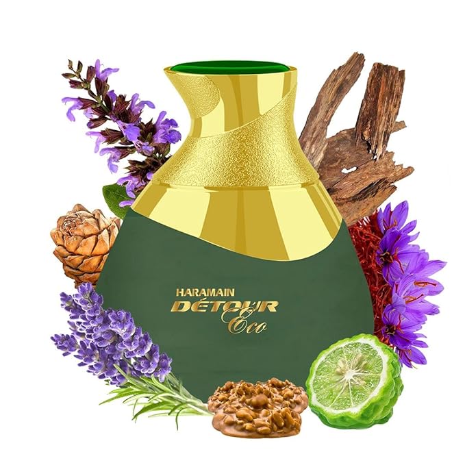Al Haramain Detour Eco for Unisex - Arabian Perfume for Women and Men - Long Lasting Arabic Cologne - Woody Spicy Fragrance - Eau de Parfum - 3.33 oz