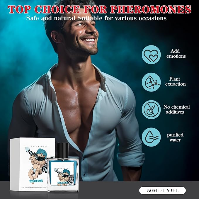 fugit Pheromone Cologne for Men,2.0 Hypnosis Cologne for Men,Pheromone-Infused Hypnosis Cologne,Enhances Intimacy,Long-Lasting Scent Fragrance,Valentine's Day Gift for Father,Boy Friend and Husband