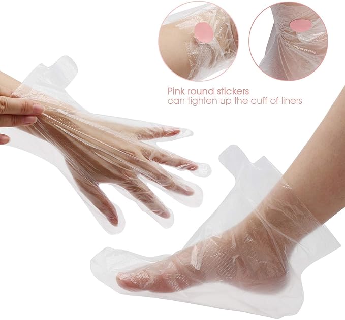200pcs Paraffin Wax Bath Liners & Gloves Booties for Hand & Feet, Segbeauty Paraffin Bags for Hand & Foot, Paraffin Heated SPA Mittens Foot Liners for Hot Wax thera-py Paraffin Wax Machine