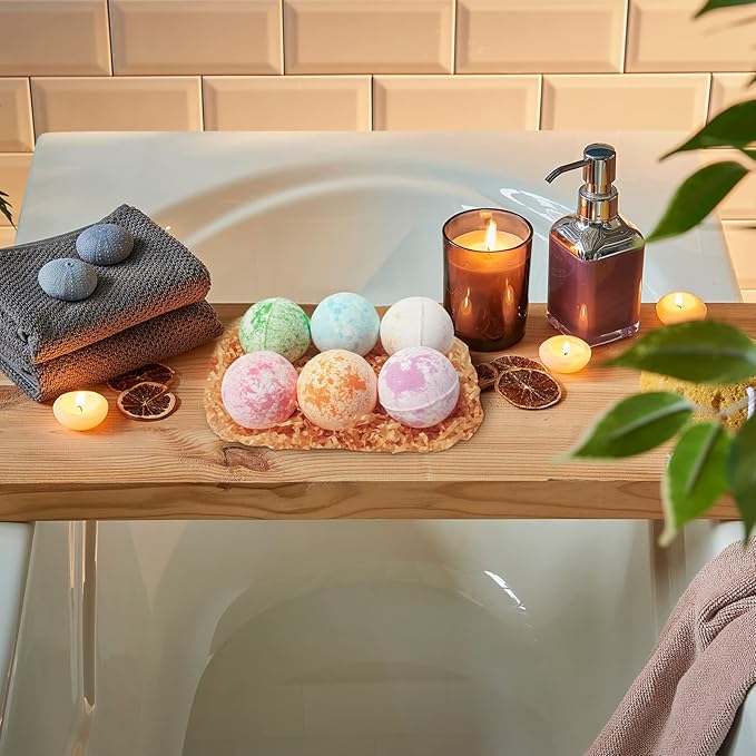 Luxury 14-Piece Floral Bath Salt & Bomb Gift Set for Mother's Day Gifts, Bath & Body Gift Set for Women, Self Care Kit with Bath Salt, Bath Bombs, Elegant Box | Christmas, Birthday Gifts for Her & Him