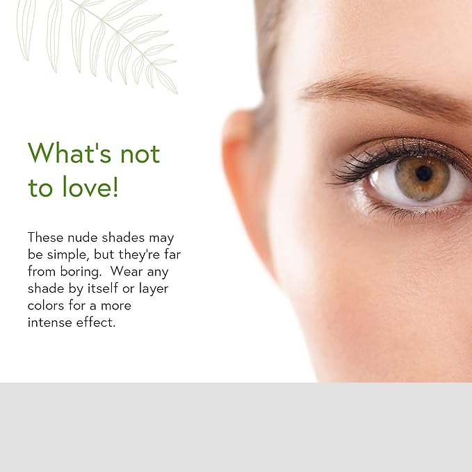 Honeybee Gardens Quad Eye Shadow Compact in Skinny Dip, Pink, Beige, Nude Tones, Refillable & Customizable, Vegan, 4 Pack 26mm Pans