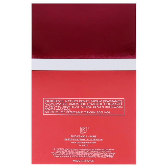 Ultrared By Paco Rabanne For Men Edt Spray 3.4 Oz