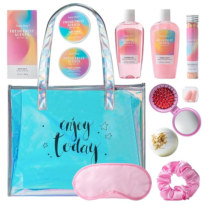 spa kit Gifts for Her, Spa kit for Women - Unique Gift Set for Teen Girls Tote Bag for Women, 13pcs Fresh Sents Gift Baskets for Girls with Body Lotion, Birthday Gifts for Daughter, Girlfriend