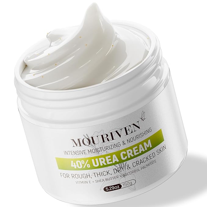 Urea Cream 40 Percent - Foot & Hand Cream for Dry, Cracked Heels, Feet, Knees, Elbows, and Hands - Maximum Strength Urea Lotion for Softening and Moisturizing