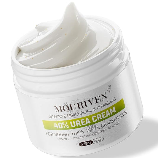 Urea Cream 40 Percent - Foot & Hand Cream for Dry, Cracked Heels, Feet, Knees, Elbows, and Hands - Maximum Strength Urea Lotion for Softening and Moisturizing