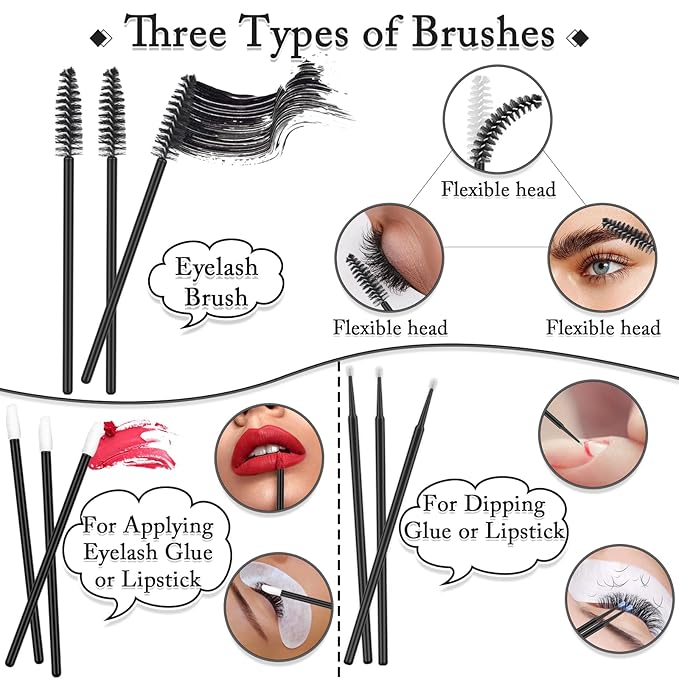 404 Pcs Professional Lash Extension Supplies Kit with Lash Clusters,Lash Fan, Extension Glue,Eyelash Remover,Tweezers, Eyelash Extension Kit for Beginners, Black