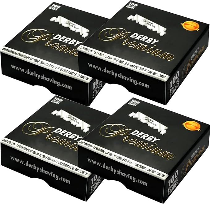 400 "Derby Premium" Single Edge Razor Blades for straight razor