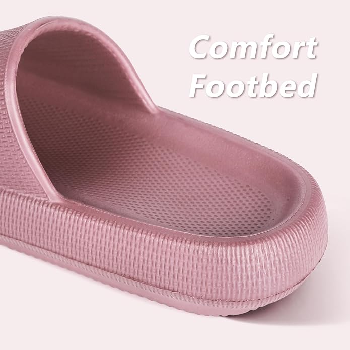 Menore Slippers for Women and Men Quick Drying, Parent-Child EVA Open Toe Soft Slippers, Non-Slip Soft Shower Spa Bath Pool Gym Beach House Sandals for Indoor & Outdoor