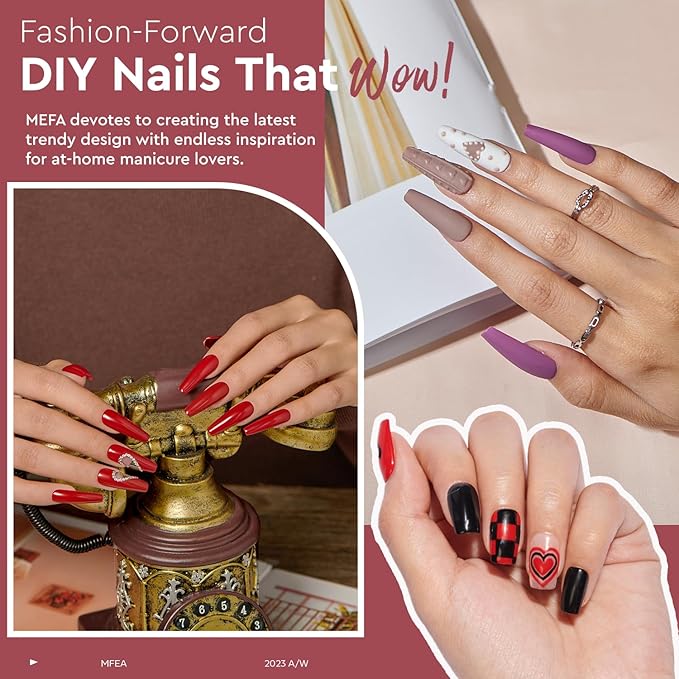 MEFA Gel Nail Polish Kit 23 Pcs, 20 Summer Gel Polish Colors Pink Red Glitter Blue Gel Nail Set Modern Muse Collection Starters Nails Art Manicure DIY Home Gifts