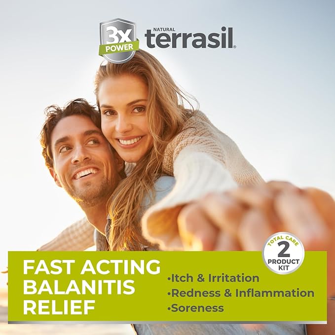 terrasil Balanitis Relief + Calendula Soap 2-Product Kit - Balanitis Treatment for Men, Natural Foreskin Ointment for Itch, Irritation & Redness Symptoms. Dermatologist Tested (.5oz Tube + Soap Bar)
