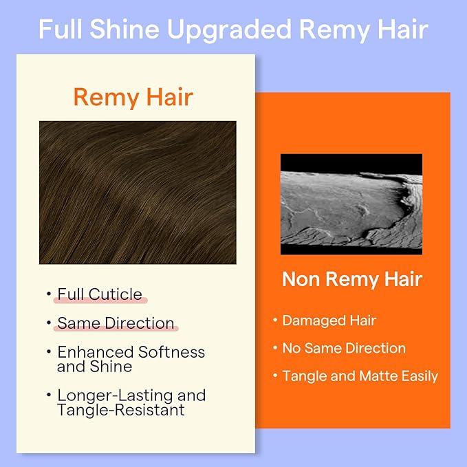 Full Shine Brown Real Hair Extensions Clip in Human Hair 12 Inch Medium Brown Clip in Extensions Real Human Hair Triple Weft Hair Extensions for Women 7 Pcs 95 G