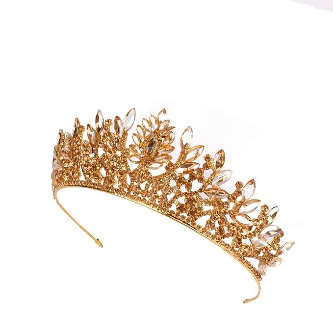 LIMELIA Women's Tiara for Henna Wedding Party|Glitter Hair Accessories for Bridal Birthday Pageant Prom Halloween Cos-play Christmas Party|Danver-Honey