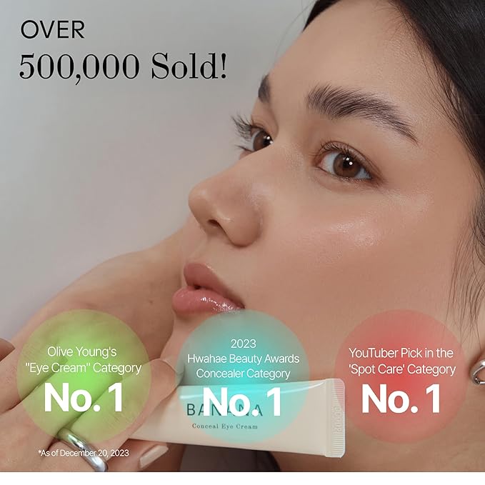 BANANA Conceal Cream, All-in-one 48 HR Hydration Day Eye Cream with Color Correcting with Panthenol, Vitamin C&E, Helps Reduce the Appearance of Fine Lines, Sheer Coverage, 0.52 oz