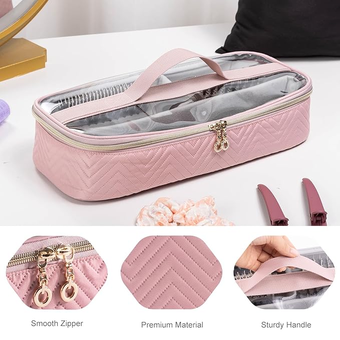 Hair Tools Travel Case with Black Hair Dryer Bag, Hair Tools Travel Carrying Case for Shark FlexStyle/SmoothStyle - Hair Air Wrap Dryer Case Flat Curling Iron Travel Organizer