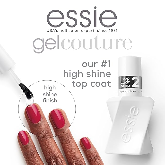 Essie Gel Couture Longwear Top Coat Duo Set, Glossy High Shine Chip-Resistant Gel-Like Top Coat, Gifts For Women And Men, 0.92 Fl Oz