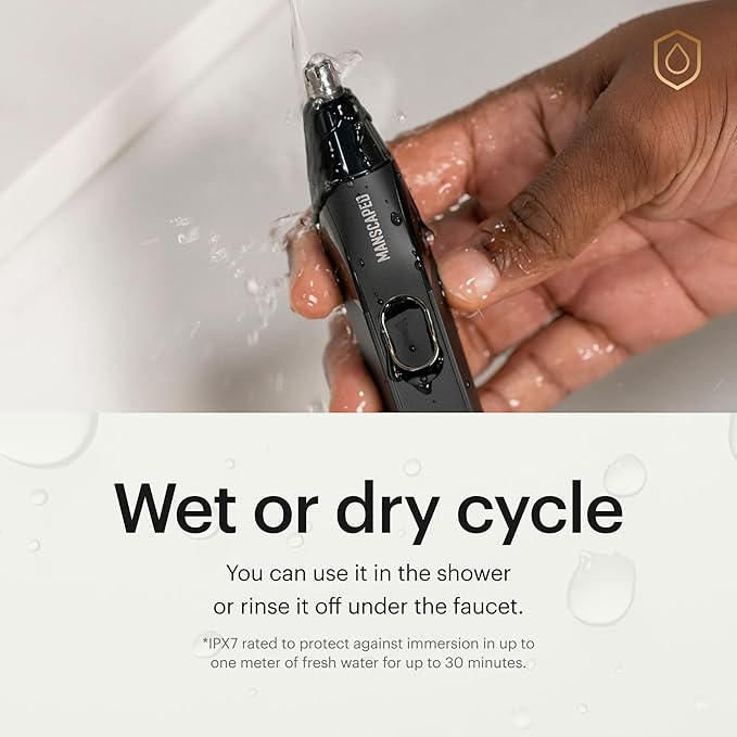 MANSCAPED® Weed Whacker® 2.0 Electric Nose & Ear Hair Trimmer – 7,000 RPM Precision Tool with Rechargeable Battery, Wet/Dry, Easy to Clean, Improved Stainless Steel Replaceable Blade