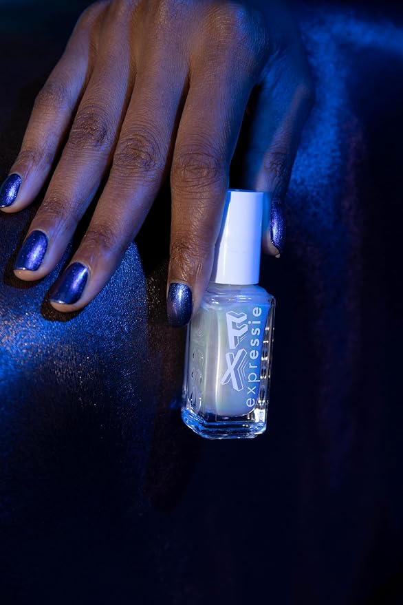 essie expressie quick dry nail polish, vegan formula, pearl finish top coat, Iced Out Fx Filter, 0.33 fl oz