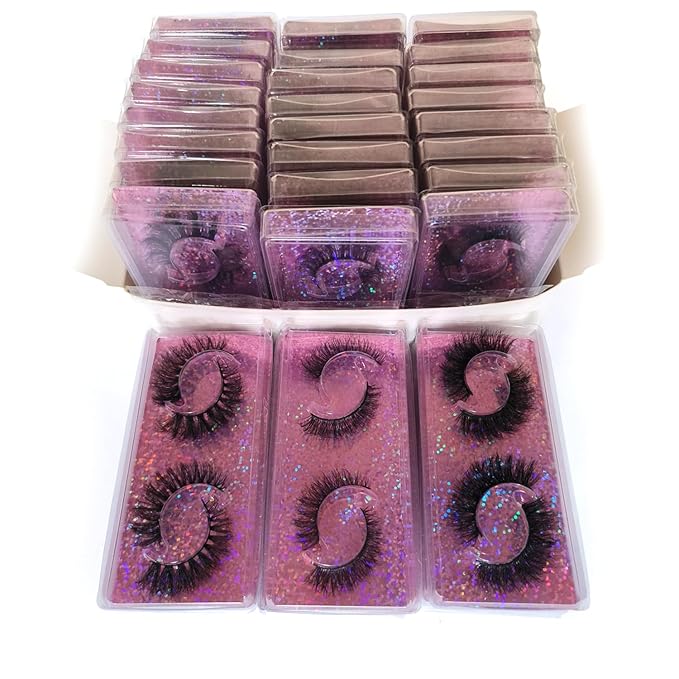 Fluffy False Eyelashes 12-15mm Natural Look Lashes 10 Styles Faux Mink Lashes Bulk Total 60 pairs