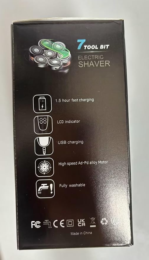 Head Shaver for Bald Men 7D, Bald Head Shavers for Men Wet&Dry,CHLANT 5-in-1 Electric Head Shaver for Men Head Razor Cordless Rechargeable Waterproof, Electric Razor for Men Rotary Shaver Grooming Kit