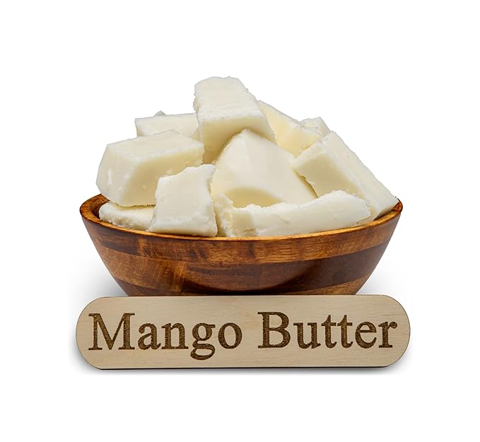 Raw Mango Butter 8 oz. - 100% Pure Natural Unrefined - Great for Skin, Body and Hair Growth. DIY Soap Making, Body Butter, Lotions and Creams.