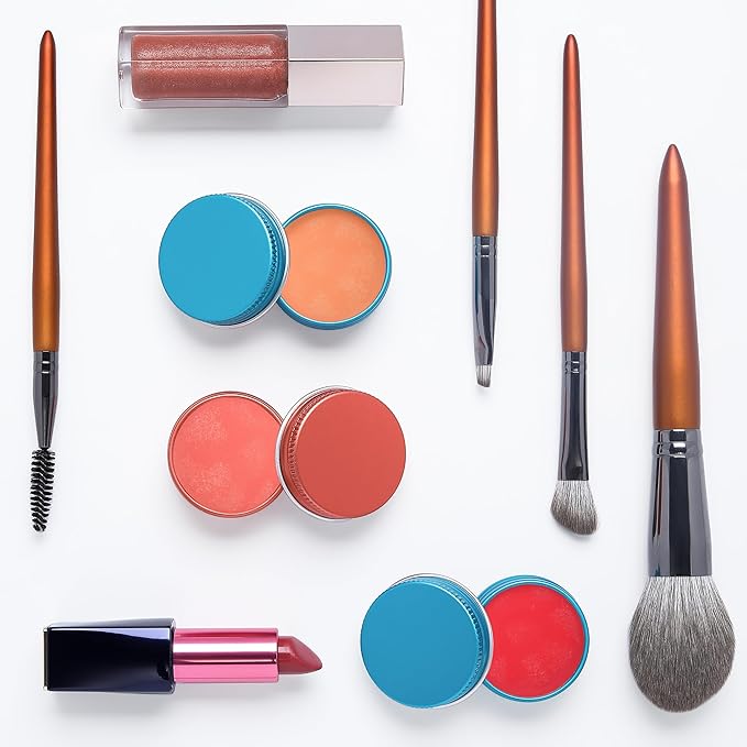 24 Pack 4oz Screw Top Aluminum Tin Jars with Screw Lids and Blank Labels - Refillable 120ml Metal Containers for Lip Balms, Candles, Salves, Spices, Crafts (Orange)