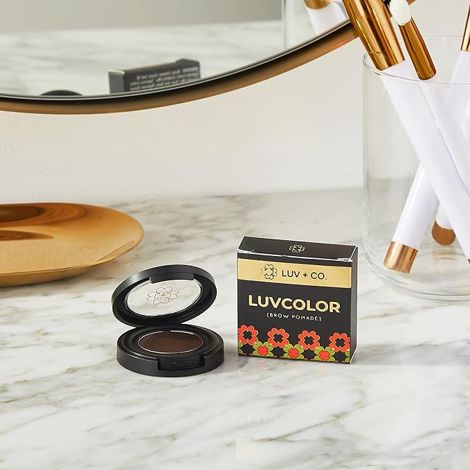 Brow Pomade 0.88oz Dark Brown Vegan eyebrow pencil for Darker Skin tone 80% Organic brow pencil Multifunction to Groom Brows For Natural Finish