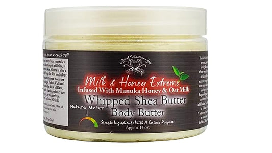 Yadain Milk & Honey Extreme Body Butter | Whipped Shea Butter for Face and Body Moisturizing Natural Body Butter for Skin Hydration & Protection, 12oz