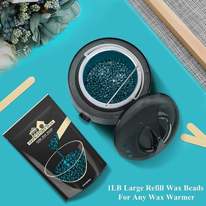 Lifestance Hard Wax Beads, 1lb, Jasmine, Sensitive Skin, for Face, Body, Legs, Brazilian Bikini Wax, Pearl Beads for Wax Warmers