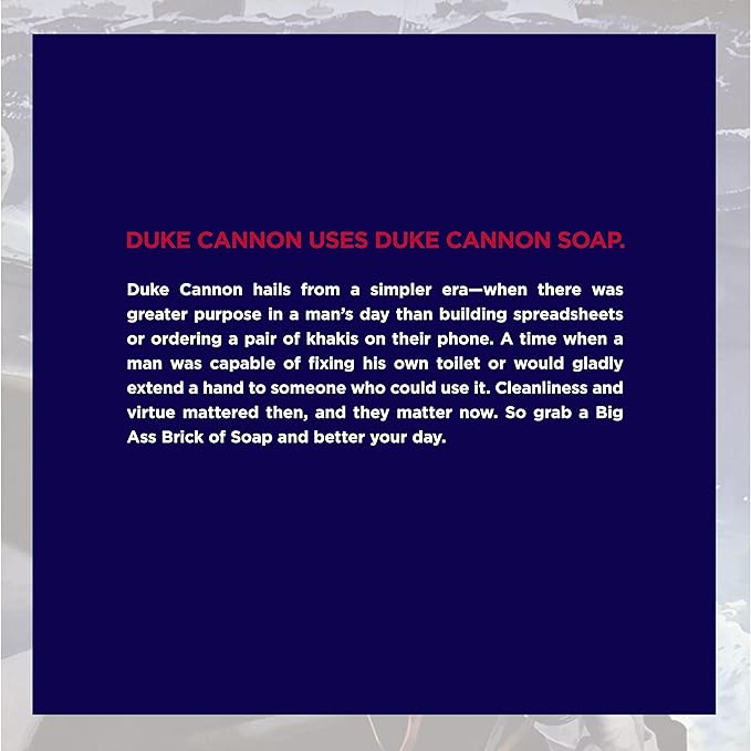 Duke Cannon Supply Co. Big Brick of Soap Bar for Men, Naval Diplomacy - Extra Large, All Skin Types, 10 oz. (Pack of 6)